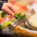 2 x Heavy Duty Kitchen Shear with Bonus MultiPurpose and Herb Scissors 420 Stainless Steel for Chicken, Meat, Fish and Poultry Gift Set with Kitchen Shears for Food and Herbs Scissors by Kiture (Large Silver Set)