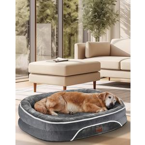Orthopedic Dog Couch Large Sized Pet Beds for Mothers Gifts with Comfort Foam Support, Soft Indestructible Fabric, Machine Washable Waterproof Removable Cover, 45" x 30" x 9"