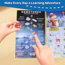 Gemstone Advent Calendar, Advent Calendar for Kids with 24 Gemstones, a Rock Collection Christmas Countdown Calendar to Open Each Day