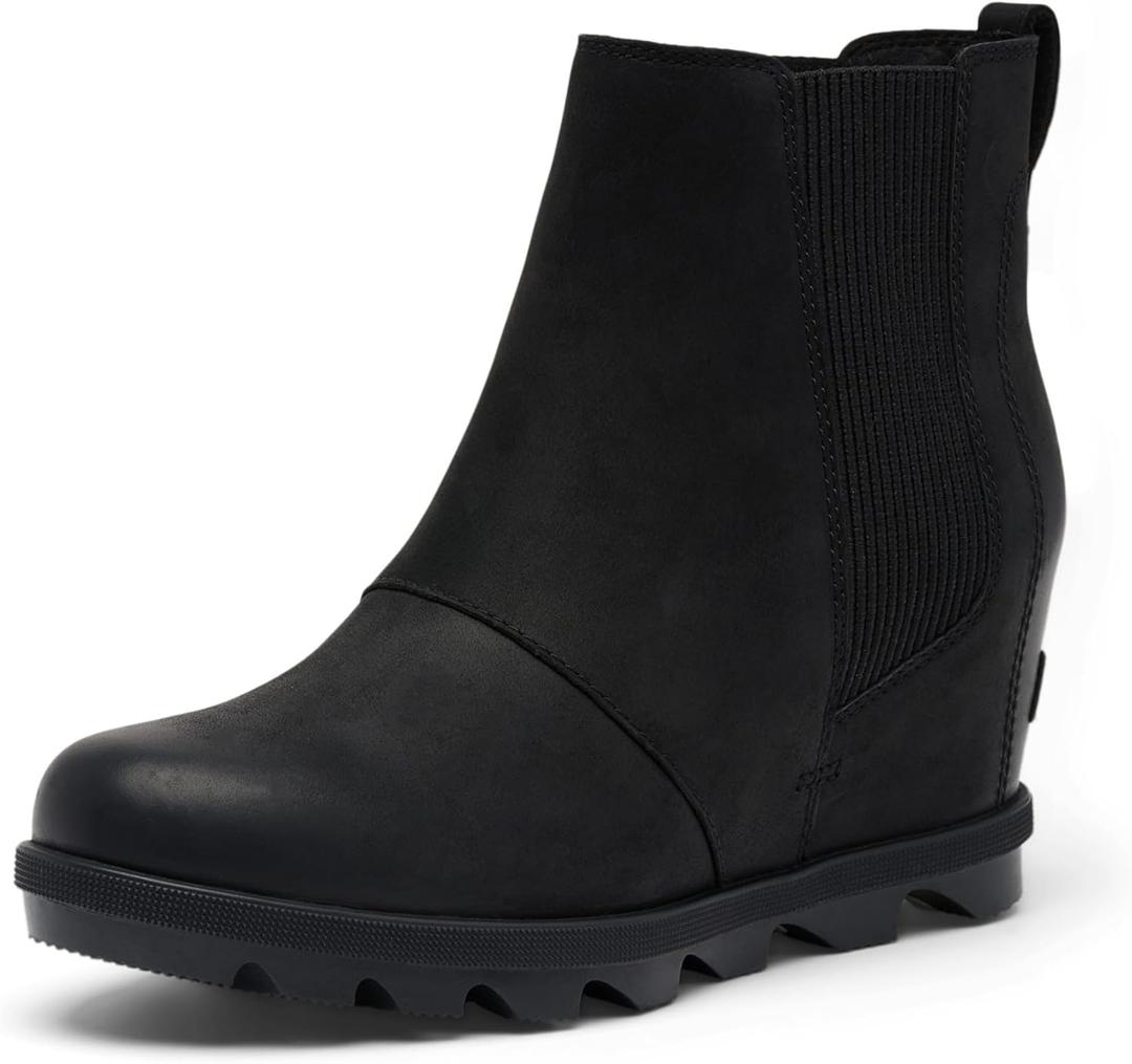 Sorel womens Joan Rhapsody Chelsea Wedge (8, Black/Black)