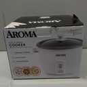 AROMA® Rice Cooker, 8-Cup (Uncooked) / 16-Cup (Cooked), Pot-Style Rice Cooker and Soup Warmer with One-Touch Control, 4 Qt, White, ARC-368NG