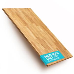 Solid Wood Desk Table Top Pre-Finished 1.2 Thick Tabletop - Universal Fit for Standing Desks, Countertops & Workstations (48" x 24", Rubberwood)
