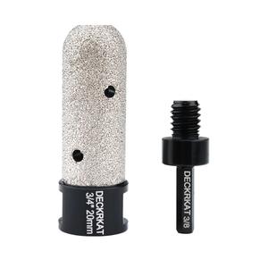 3/4” Diamond Finger Milling Bit, 20mm Round Dry Grinding Bit for Angle Grinders and Drills to Enlarge Shape Holes & Bevel Edges in Porcelain Ceramic Granite Tile, w/ 5/8-11 Thread & 3/8" Hex Shank
