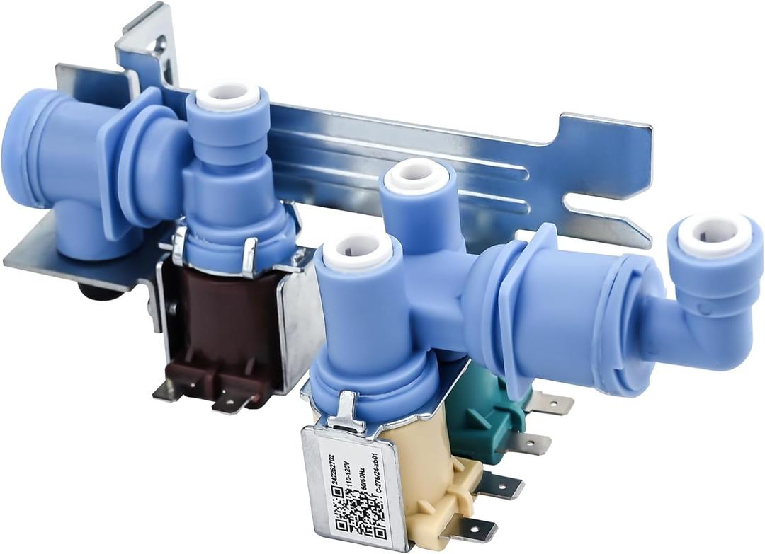 242252702, 240531101 Water Inlet Valve Compatible with Frigidaire, Kenmore, Electrolux, Crosley etc Refrigerator, Replace 2692163, AP5671757, PS7784018, 241734301, K-76150, WV2702 