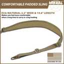 WarBull 2 Point Rifle Sling, QD Swivel Quick Adjust Gun Sling with HK Hook, Soft Shoulder Pad Tactical Rifle Sling for Rifle Shotgun and Crossbow, Hunting and Outdoor Sports