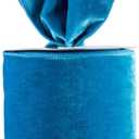 Meseey Velvet Wired Edge Ribbon, 4 Inch Width, Christmas Gift Wrapping Ribbon, Waterproof for Wreath DIY Crafts (Turquoise Blue, 10 Yards)