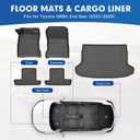 Mixsuper Floor Mats Cargo Liner for Toyota GR86 2022-2025, All Weather 2 Row Floor Liners and Trunk Mat Set Black