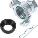 QWORK Iron Air Hose Fitting, 1/2" NPT Female Ends, Universal Fitting, 2 Pack