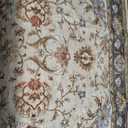 BESTSWEETIE 3x5 Area Rug Washable Rugs for Living Room, No Pile Boho Carpet for Entryway Bedroom Dinning Room, Vintage Carpet Print Distressed Non-Slip, 3 x 5 ft, Grey Brown