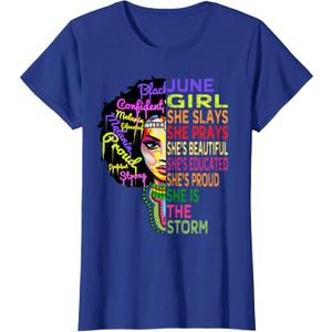 June Birthday Shirts for Women - Queens Were Born in June T-Shirt Size 2XL