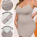 Shapewear Slip Dress for Women Under Dress Seamless Tummy Control Slip Dress Plus Size Smoothing Cami Dress Slips (XXXL)