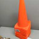 12 Inch Traffic Training Sports Cones, [20 Pack] Orange Safety Cones, Soccer Basketball Cones for Drills, Plastic Marker Cones for Indoor/Outdoor Activity & Festive Events