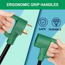 STRIGHT 100FT RV Extension Cord 30 Amp, RV Power Extension Cord NEMA TT-30P Male to TT-30R Female Heavy Duty 10 AWG STW 3-Wire for RV Trailer Campers 125V, 3750W, ETL Listed (100FT 30AMP), Green Plug