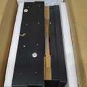4 Tier Floating Wall Shelf with LED Lights Black Storage Organizer, X-Large