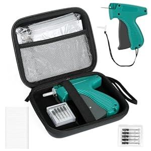 Tagging Gun for Clothing, Tag Attacher Gun Kit with 6 Needles, 1008pcs 2" Barbs Fasteners & 1 Hard Carrying Storage Case for Clothes Labeler （ Green)