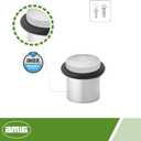 Amig | Door Stop | Stainless Steel, Rubber, Silver | Includes Fixing Accessories, Protects Walls, Prevents Door Bumps | Durable Home Door Stopper (25 x 30 mm)