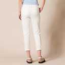 Amazon Essentials Women's Mid-Rise Slim-Fit Stretchy Cropped Tapered Leg Khaki Pants , White, 32 Plus