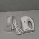 OVENTE 5-Speed Electric Hand Mixer with Stainless Steel Mixing Whisk, Snap-On Storage Case, Portable & Lightweight 150W Motor, Compact Handheld Mixer for Baking, Blending or Cooking, White HM151W