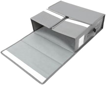 BESTYASH Foldable Bed Sheet Storage Bin Zipper Closure Lightweight Oxford Organizer Box for Bedding Blankets and Closet Use Compact and Portable Storage for Bedroom and Apartment