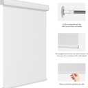 White Roll Down Blackout Vinyl Shades 19 Inch Long