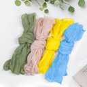 MAONAME Easter Cloth Napkins Set of 12, Mixed Color Boho Gauze Napkins Cloth, Washable Decorative Cotton Napkin for Wedding Baby Shower Bridal Shower, 20 X 20 Inches