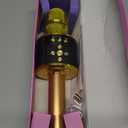 BONAOK Karaoke Microphone for Kids & Adults  Bluetooth Microphones Singing Mic with Disco Lights, Echo Effect, Builtin Speaker Portable Karaoke Player for Party Travel Gifts Q78(Gold)