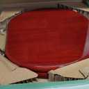 Toilet Seat, Solid Wood, Rubber Wood, High Gloss Finish, Mahogany Red, PIKLiDS (Round)