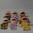 6 Pcs Family Hand Puppets 12 Inch Grandparents, Mom & Dad, Brother & Sister Plush Hand Puppet Toys Role-Play Toy Puppets for Kids Storytelling Imaginative Pretend Play Teaching Preschool(6 Family A)