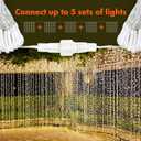 Twinkle Star 300 LED Curtain String Lights, 8 Modes Plug in Fairy Lights for Bedroom,Wedding,Party,Birthday, Hanging Twinkle Light for Indoor Outdoor Wall Window Backdrop Decoration, Warm White