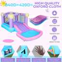 Whubefy Inflatable Bounce House for Kids 3-6, Bouncy House Indoor,Jumping Castle with Blower for Kids,Bounce Castle 161 X 82 X 63 in for Party,Backyard