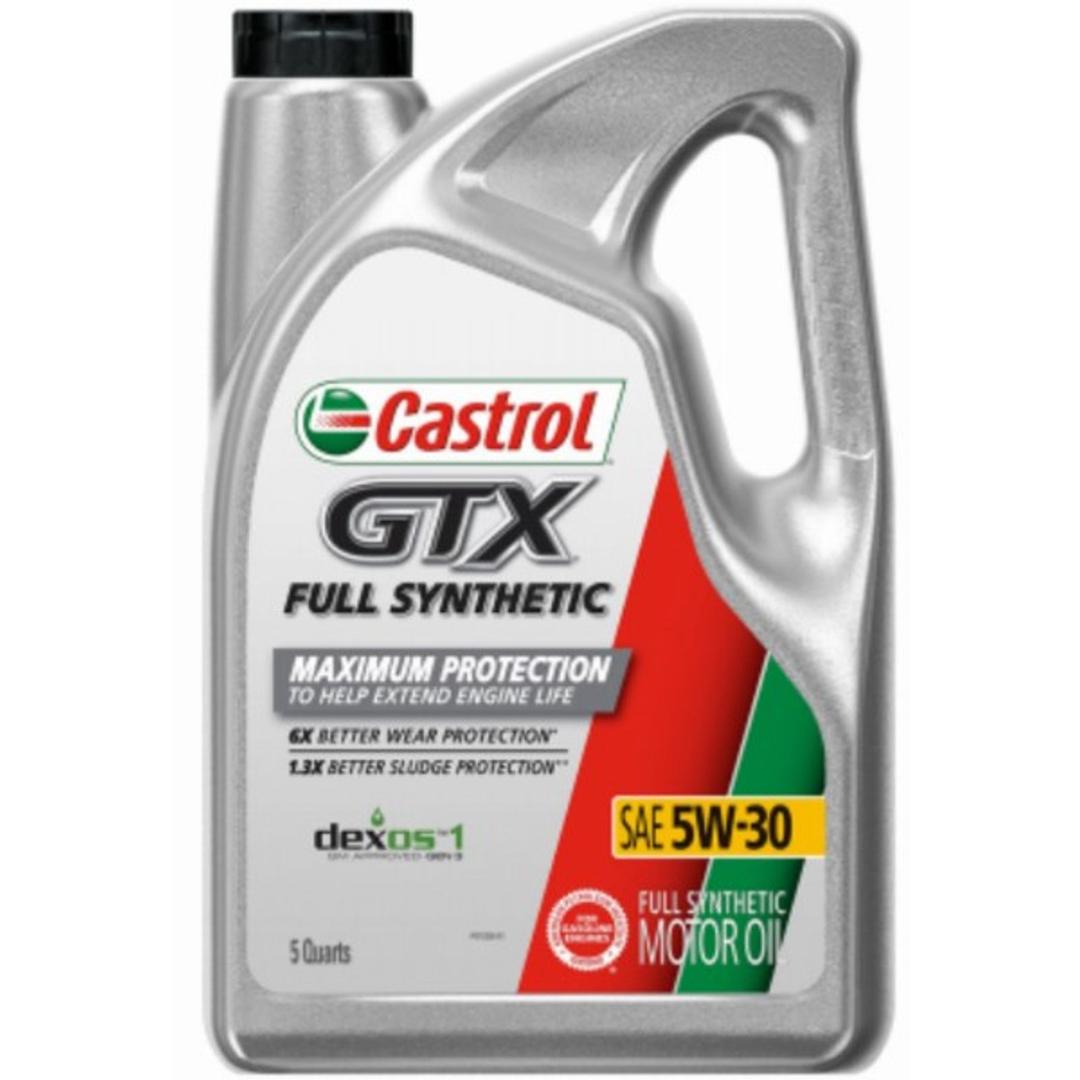 Castrol GTX Full Synthetic 5W-30 Motor Oil, 5 Quarts