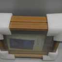 MUYE 8x10 Floating Frame Set of 2,Double Glass Rustic Photo Frame for Wall Hanging or Tabletop Standing,Display Any Size Photo up to 8x10,Natural