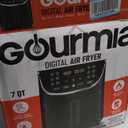 Gourmia Air Fryer - 7 Qt Large Capacity with LED Display, 12 One-Touch Presets, FryForce 360 Technology, Nonstick Dishwasher-Safe Basket & Crisper Tray, Black