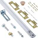 Bifold Door Hardware Kit, 24-Inch Bi-fold Closet Door Track Kit Bifold Closet Door Hardware Kit Folding Door Hardware Repair Replacement Tool Kit, 2pk