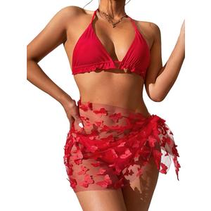 Ekouaer Sarong Coverups for Women Beach Wrap Skirt Chiffon Swimsuit Coverup for Swimwear, S-XXL