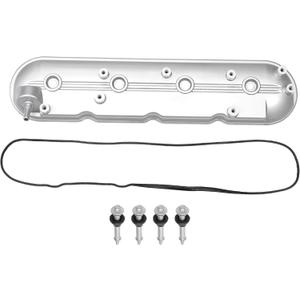 Engine Valve Cover No.12642655/264-969 Left Side Valve Rocker Cover for GMC Envoy 2009 Aluminum Alloy Silver Tone with Gasket Bolt