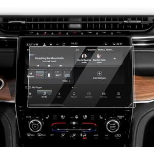 Karltys[Upgrade 2 Pack Screen Protector for [No Glare & Fingerprint] Screen Tempered Glass 2025-2022 Jeep Grand Cherokee L/4xe 10.1-Inch