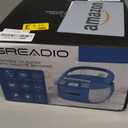 Greadio Boombox CD Player Cassette Player Combo, Boom Box Portable CD Players for Home with Bluetooth, Support AM FM Radio/Remote Control/AUX/USB/Earphone, AC/Battery Operated, LCD Display (Black)