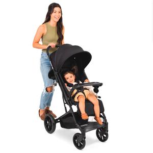 Joovy Kooper RS Lightweight Travel Stroller for Infants and Toddlers with One-Hand Fold, Magnetic Buckle, Multi-Position Recline, and Swing-Open Tray