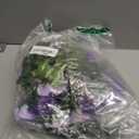 Kisflower 3Pack Artificial Rose Flower Garland, 23.7FT Fake Vines Silk Flowers Hanging Rose Ivy for Wedding Arch Decorations Room Party Home Garden Hotel Office Wall Decor (Purple)