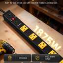 SURAIELEC 12 Outlet Long Power Strip with 15ft Cord, 1020J Surge Protection