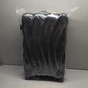 24 Inch Medium Checked Hardside Luggage, ABS+PC Hardshell Suitcase with Spinner Wheels TSA Lock, Lightweight Carry on Check Luggage with Scratch Resistant Surface (Black)