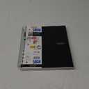 Five Star Spiral Notebook + Study App, 5 Subject, College Ruled Paper, 8-1/2" x 11", 200 Sheets, Fights Ink Bleed, Water Resistant Cover, Black (72081)