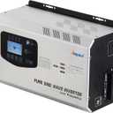 Ampinvt 2000W Peak 6000W Pure Sine Wave Power Inverter Charger DC 12V to 120V AC Output Converter with LCD Display, Off Grid Low-Frequency Inverter for Sealed Gel AGM Flooded Lithium Battery Charger