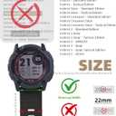 for Garmin Instinct Watch Band, Rugged Nylon Replacement Strap for Instinct 2 Instinct 3 45mm, Compatible with Garmin Instinct Solar, Tactical, Tide Esports, Sport Outdoor Work Use Replacement Band