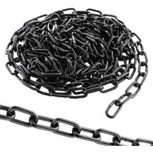 QTLCOHD 30 ft. Black Chain - 1/8 Inches Heavy Duty Decorative Black Chain for Hanging Plants, Helloween Metal Chains Link for Outdoor Fence Porch Swing