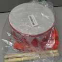 Kids Drum Set,8 in Wooden Toy Drum Set,Educational Baby Musical Toys Drum with Adjustable Strap 2 Drumsticks,Sensory Musical Instrument Drum Toy for Toddler Boys & Girls Gift(Red)