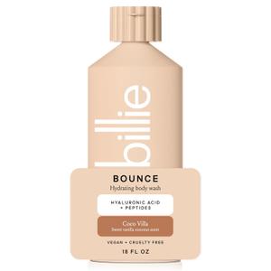 Billie Bounce, Hydrating Body Wash, Hyaluronic Acid + Peptides, Hydrating & Replenishing, 18Fl Oz