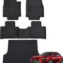 Floor Mats & Cargo Liner for 2023 2024 2025 Lexus RX/RX350/RX350h/RX500h All Weather Protection TPE Rubber Floor Liners for 2023 2024 2025 Lexus RX Full Set Automotive Mat Accessories, Black
