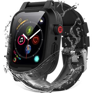 YOGRE Apple Watch 44mm Case Series 6/5/4/SE, Waterproof Protective Case with Built-in Screen Protector, Dustproof Shockproof Case for iWatch Series 6/5/4/SE